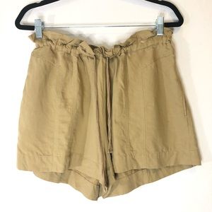 Ulla Johnson drawstring boho shorts brown tan sm